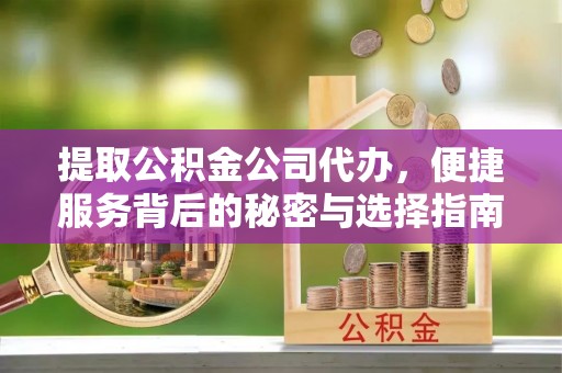 河北提取公积金公司代办，便捷服务背后的秘密与选择指南