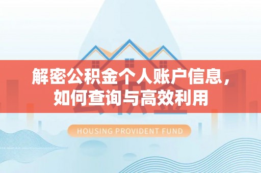 河北解密公积金个人账户信息，如何查询与高效利用