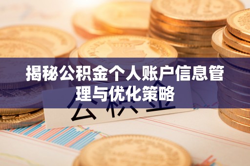 河北揭秘公积金个人账户信息管理与优化策略