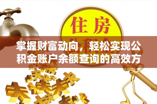河北掌握财富动向，轻松实现公积金账户余额查询的高效方式