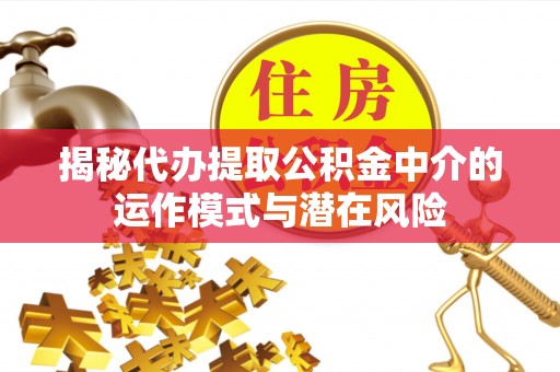 河北揭秘代办提取公积金中介的运作模式与潜在风险